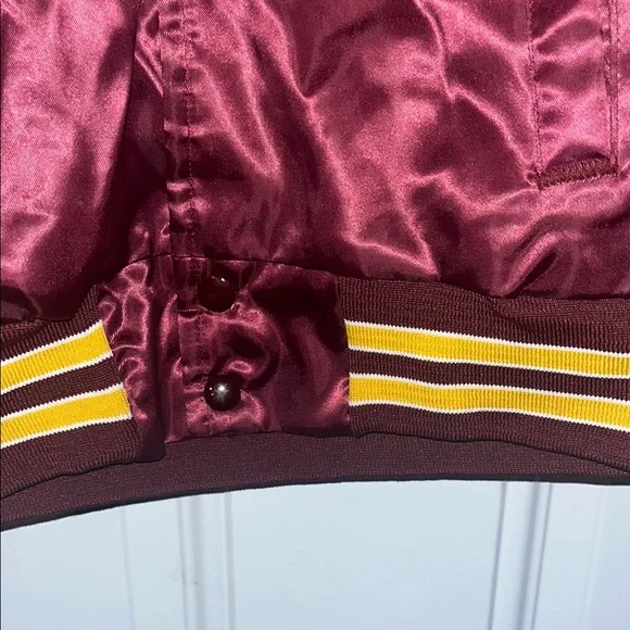 Washington Redskins Satin Varsity Style Jacket with Banned Old Chief Logo